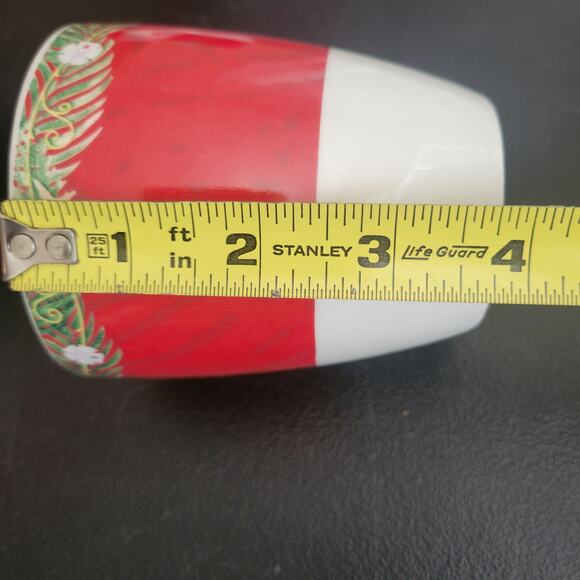 Vintage Oneida Christmas Palm Tree Cups Mugs Sand Dollars Starfish Set of 4 Rare - Picture 12 of 12